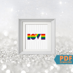 Kreuzstichvorlage PDF Love pride